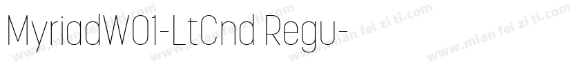 MyriadW01-LtCnd Regu字体转换